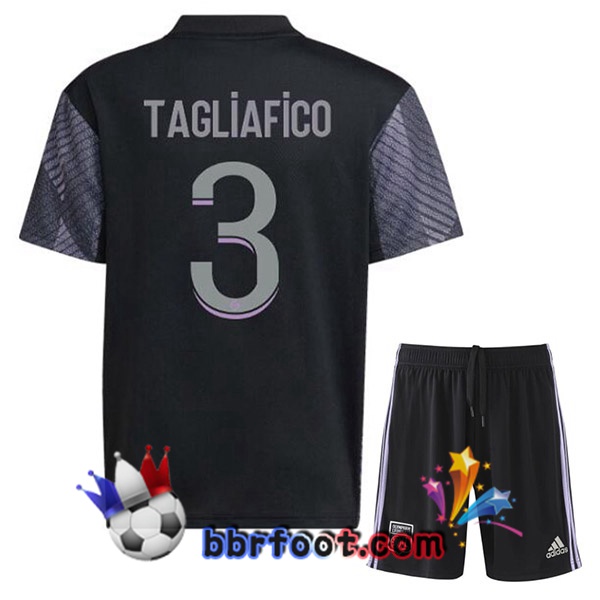 Maillot Foot Lyon OL (TAGLIAFICO 3) Enfant Third Noir 2022/2023