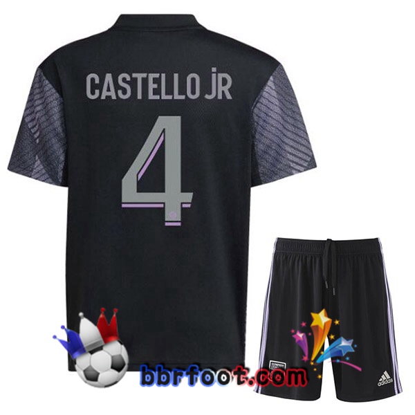 Maillot Foot Lyon OL (CASTELLO JR 4) Enfant Third Noir 2022/2023