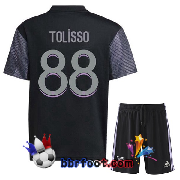 Maillot Foot Lyon OL (TOLISSO 88) Enfant Third Noir 2022/2023