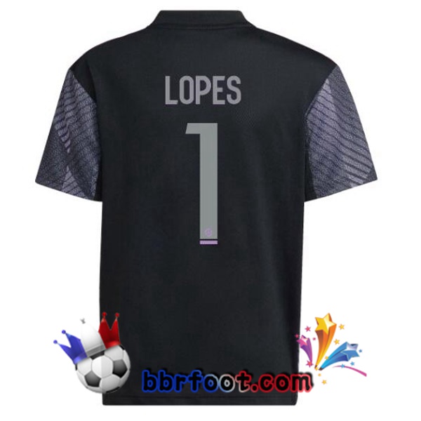 Maillot Foot Lyon OL (LOPES 1) Third Noir 2022/2023