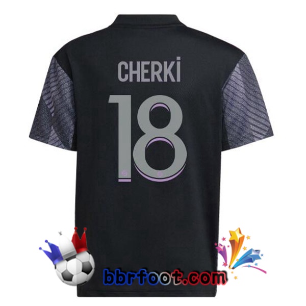 Maillot Foot Lyon OL (CHERKI 18) Third Noir 2022/2023