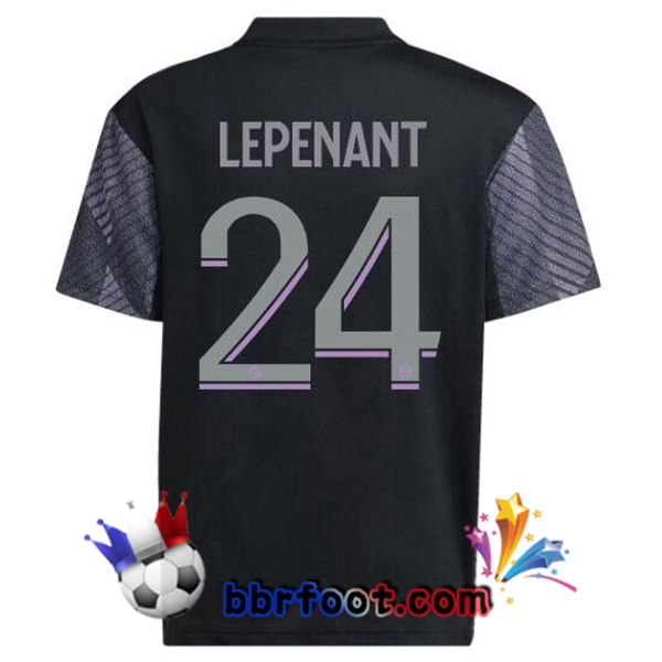 Maillot Foot Lyon OL (LEPENANT 24) Third Noir 2022/2023