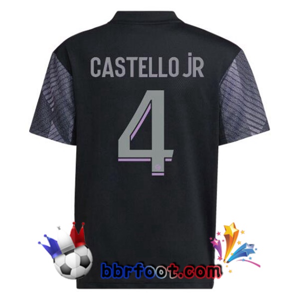 Maillot Foot Lyon OL (CASTELLO JR 4) Third Noir 2022/2023
