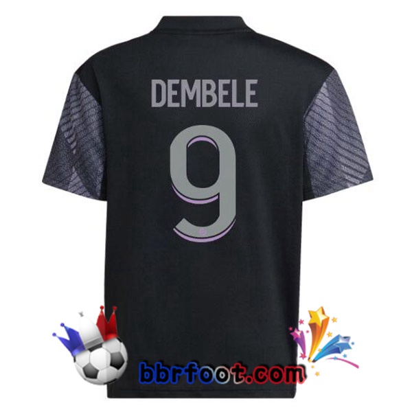 Maillot Foot Lyon OL (DEMBÉLÉ 9) Third Noir 2022/2023