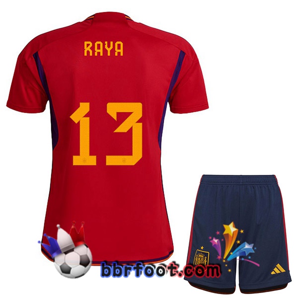 Maillots Equipe De Espagne (RAYA 13) Enfant Domicile Rouge 2022/2023