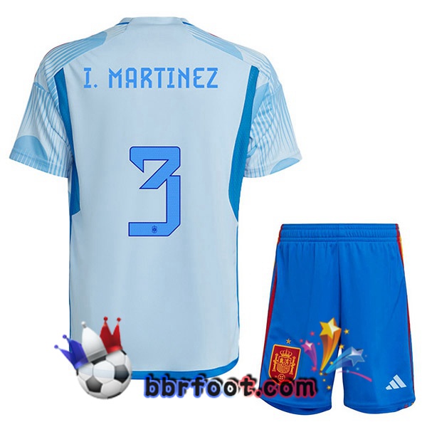 Maillots Equipe De Espagne (I. MARTINEZ 3) Enfant Exterieur Bleu Blanc 2022/2023