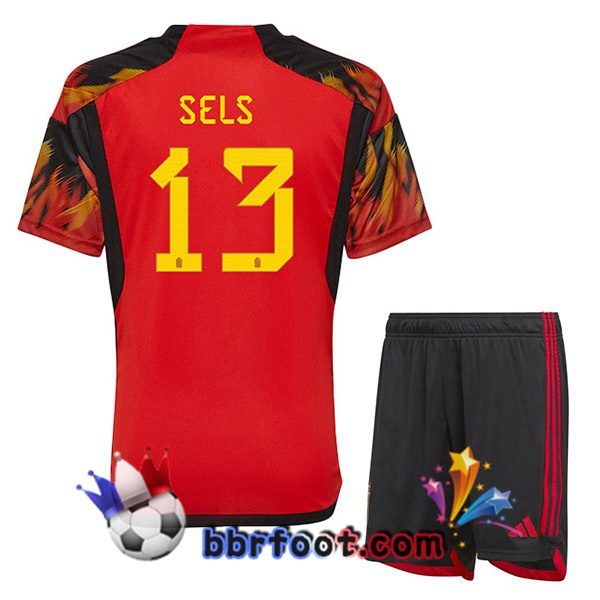 Maillots Equipe De Belgique (SELS 13) Enfant Domicile Rouge 2022/2023