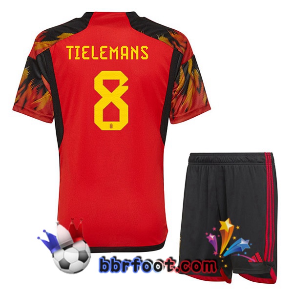 Maillots Equipe De Belgique (TIELEMANS 8) Enfant Domicile Rouge 2022/2023