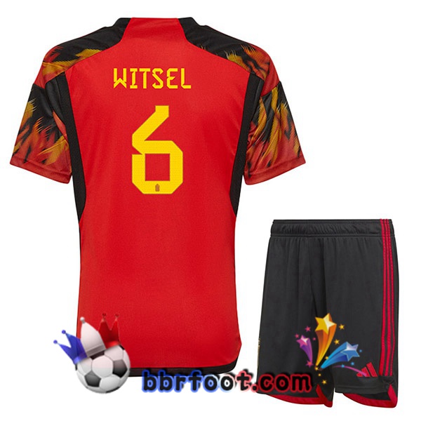Maillots Equipe De Belgique (WITSEL 6) Enfant Domicile Rouge 2022/2023