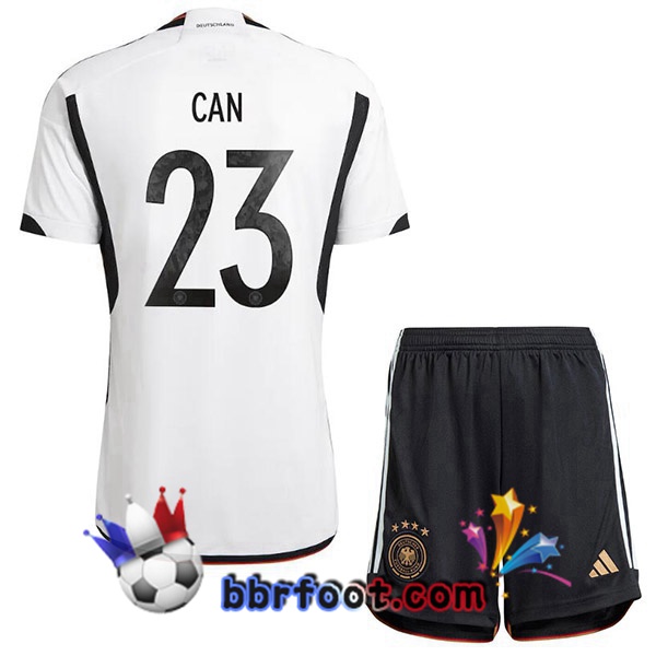 Maillots Equipe De Allemagne (CAN 23) Enfant Domicile Noir Blanc 2022/2023