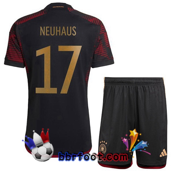 Maillots Equipe De Allemagne (NEUHAUS 17) Enfant Exterieur Noir 2022/2023