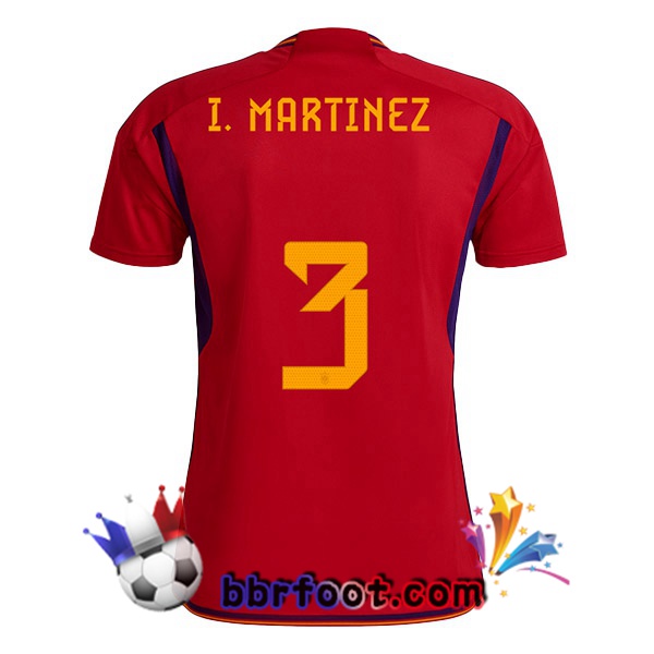 Maillots Equipe de Espagne (I. MARTINEZ 3) Domicile Rouge 2022/2023