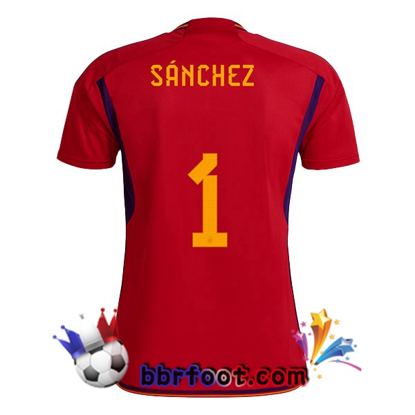 Maillots Equipe de Espagne (SÁNCHEZ 1) Domicile Rouge 2022/2023