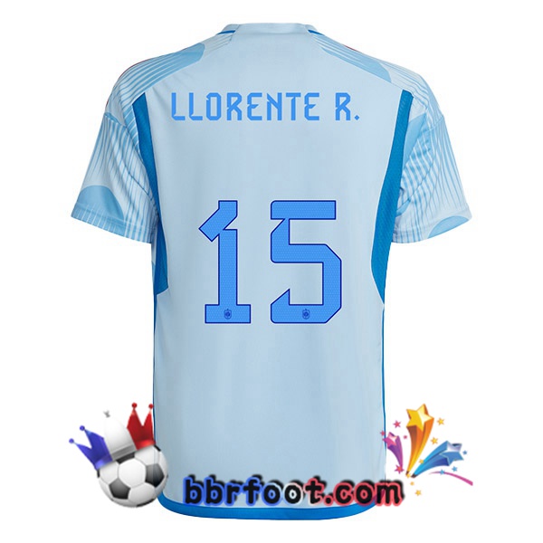 Maillots Equipe de Espagne (LLORENTE R. 15) Exterieur Bleu Blanc 2022/2023
