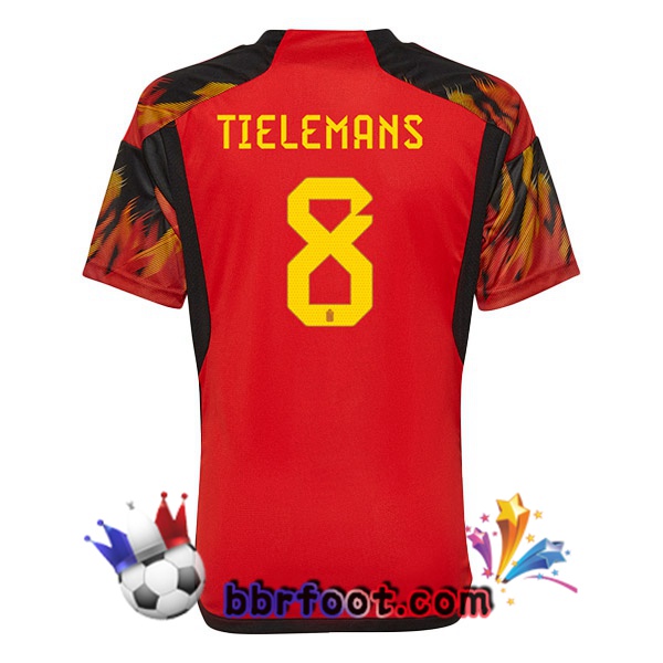 Maillots Equipe de Belgique (TIELEMANS 8) Domicile Rouge 2022/2023