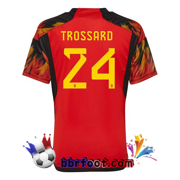 Maillots Equipe de Belgique (TROSSARD 24) Domicile Rouge 2022/2023