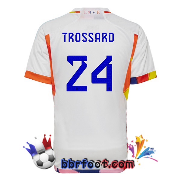Maillots Equipe de Belgique (TROSSARD 24) Exterieur Blanc 2022/2023