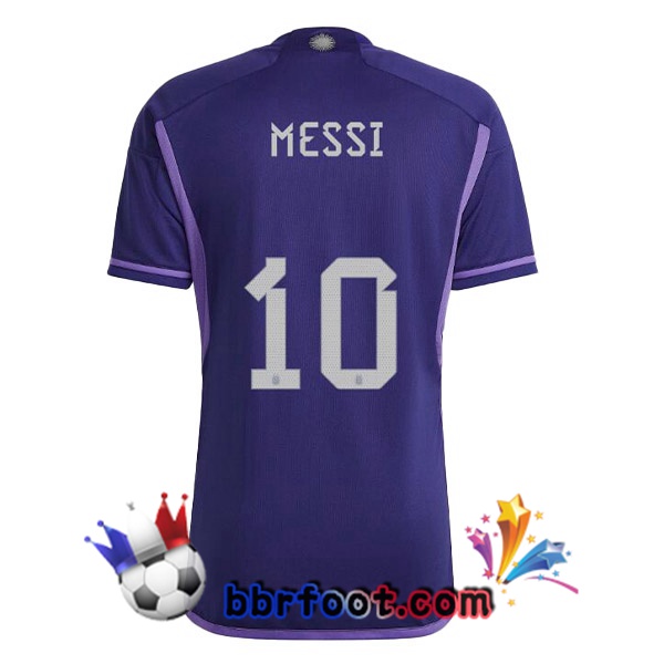 Maillots Equipe de Argentine (MESSI 10) Exterieur Pourpre 2022/2023