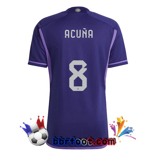 Maillots Equipe de Argentine (ACUÑA 8) Exterieur Pourpre 2022/2023
