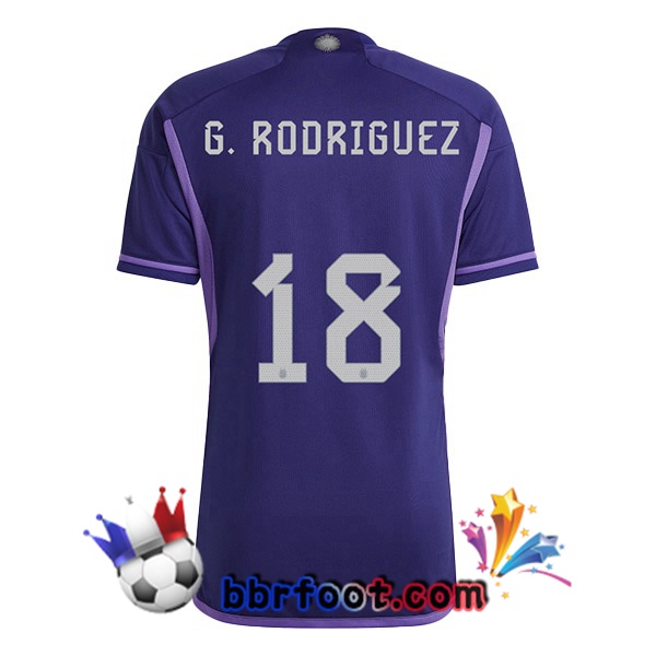 Maillots Equipe de Argentine (G. RODRIGUEZ 18) Exterieur Pourpre 2022/2023
