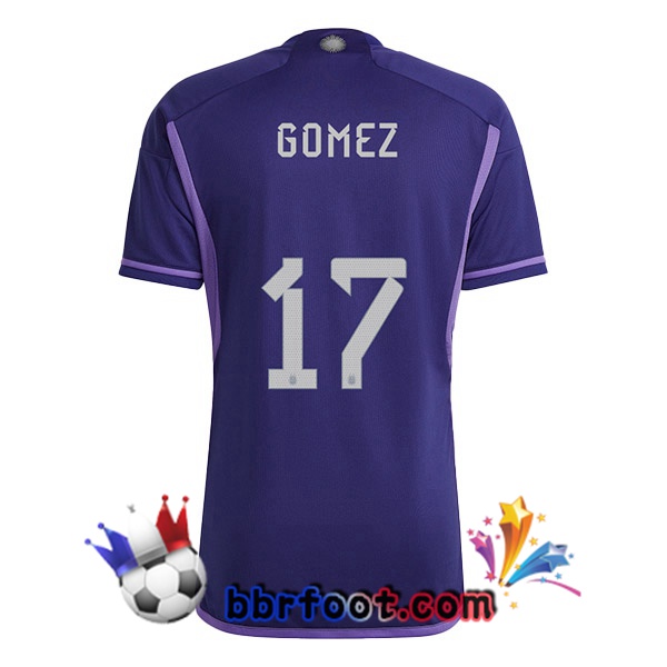 Maillots Equipe de Argentine (GOMEZ 17) Exterieur Pourpre 2022/2023