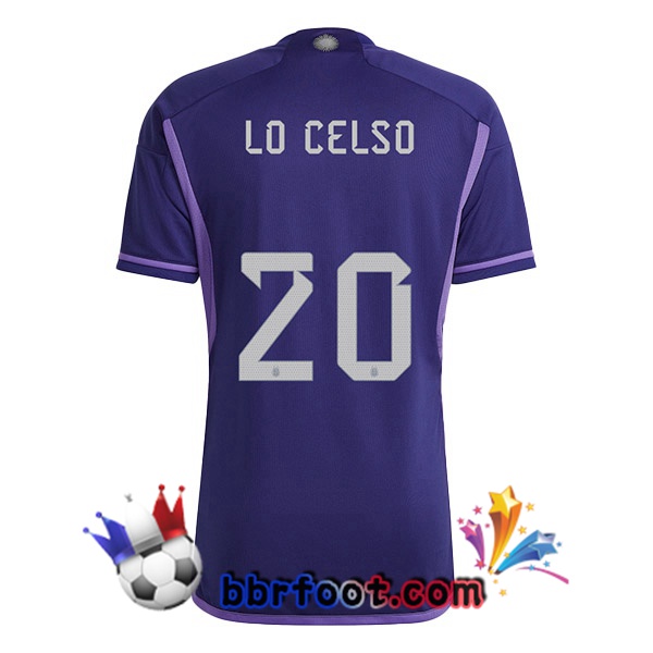 Maillots Equipe de Argentine (LO CELSO 20) Exterieur Pourpre 2022/2023