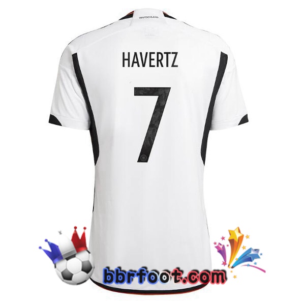 Maillots Equipe de Allemagne (HAVERTZ 7) Domicile Noir Blanc 2022/2023