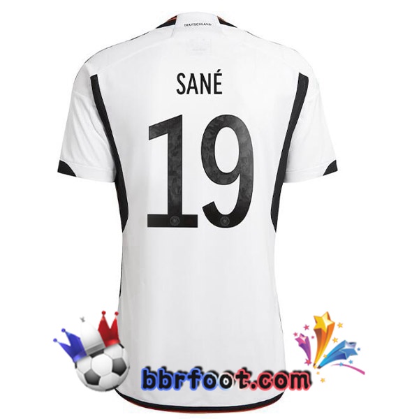 Maillots Equipe de Allemagne (SANÉ 19) Domicile Noir Blanc 2022/2023