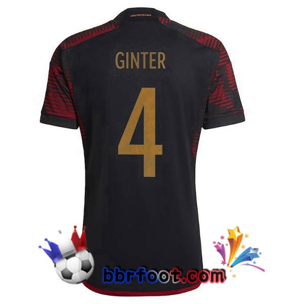 Maillots Equipe de Allemagne (GINTER 4) Exterieur Noir 2022/2023