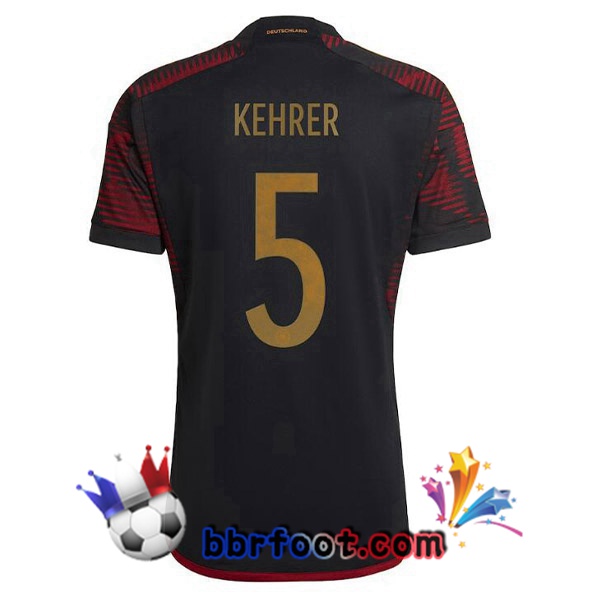 Maillots Equipe de Allemagne (KEHRER 5) Exterieur Noir 2022/2023