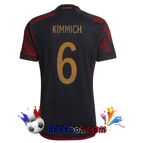 Maillots Equipe de Allemagne (KIMMICH 6) Exterieur Noir 2022/2023