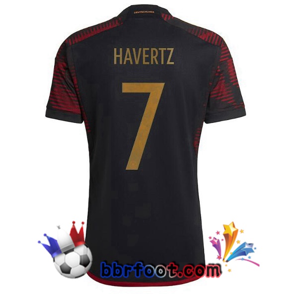 Maillots Equipe de Allemagne (HAVERTZ 7) Exterieur Noir 2022/2023