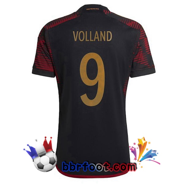 Maillots Equipe de Allemagne (VOLLAND 9) Exterieur Noir 2022/2023