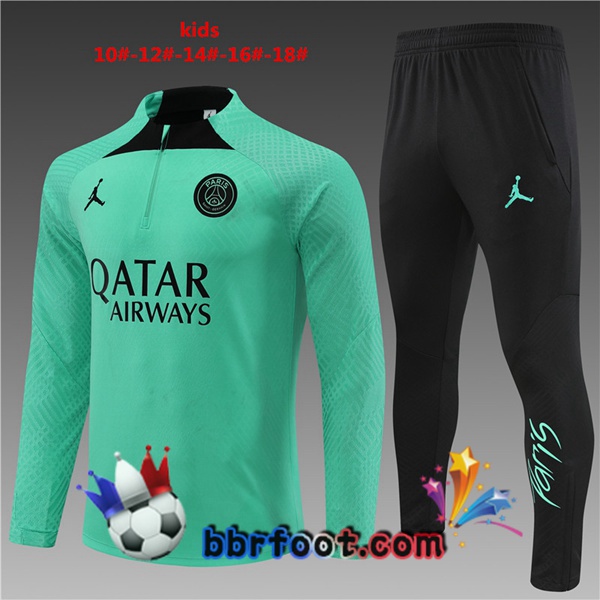 Survetement Foot Paris PSG Enfant Vert 2022/2023