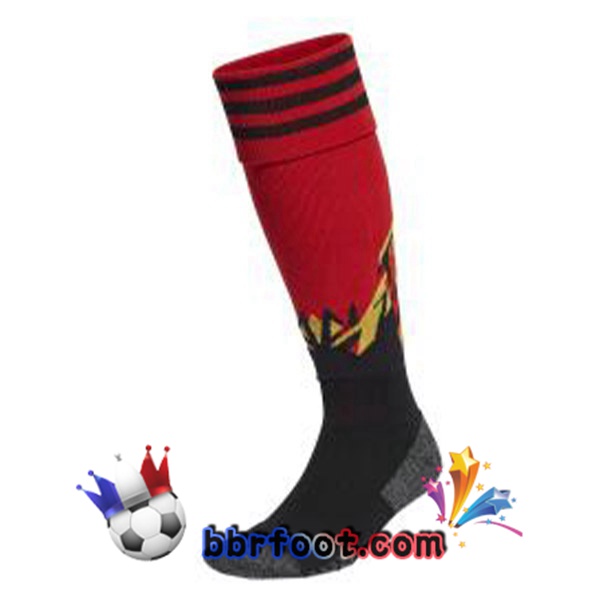 Chaussettes Foot Belgique Domicile Rouge 2022/2023