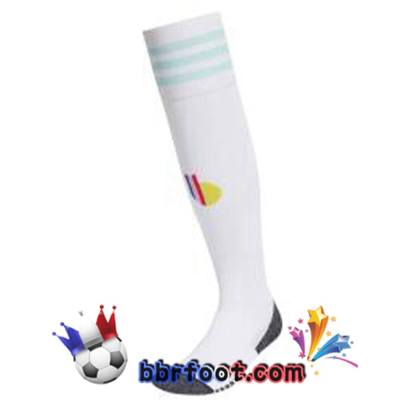 Chaussettes Foot Belgique Exterieur Blanc 2022/2023
