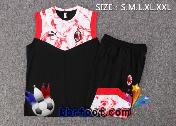Gilet Foot AC Milan + Shorts Noir Blanc 2022/2023