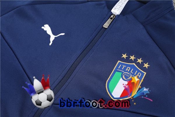 Veste Survetement Foot Italie Bleu Royal 2022/2023