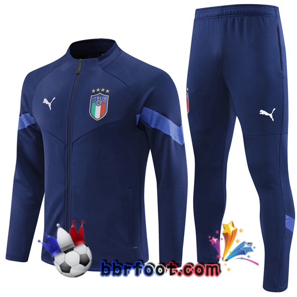 Veste Survetement Foot Italie Bleu Royal 2022/2023