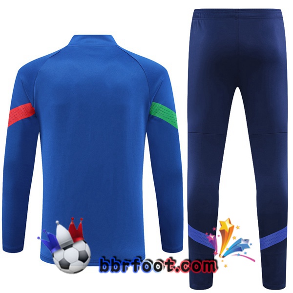 Veste Survetement Foot Italie Bleu 2022/2023