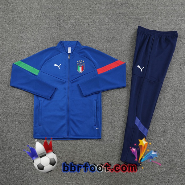 Veste Survetement Foot Italie Bleu 2022/2023