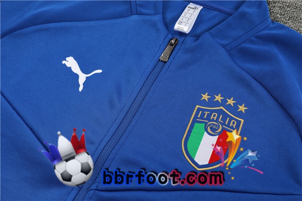 Veste Survetement Foot Italie Bleu 2022/2023