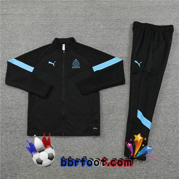Veste Survetement Foot Marseille OM Noir 2022/2023