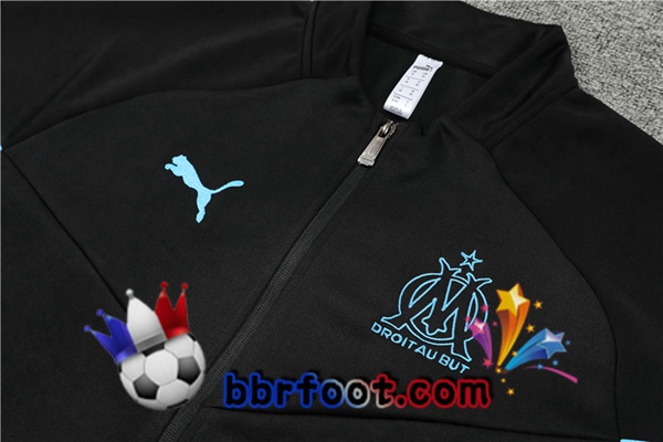 Veste Survetement Foot Marseille OM Noir 2022/2023