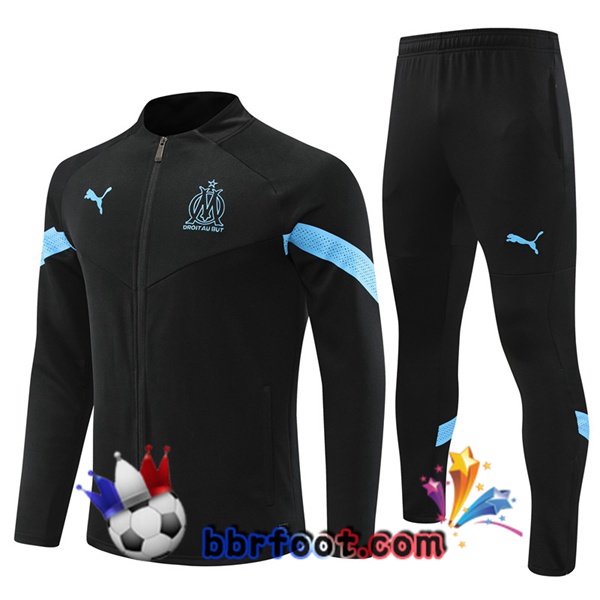 Veste Survetement Foot Marseille OM Noir 2022/2023