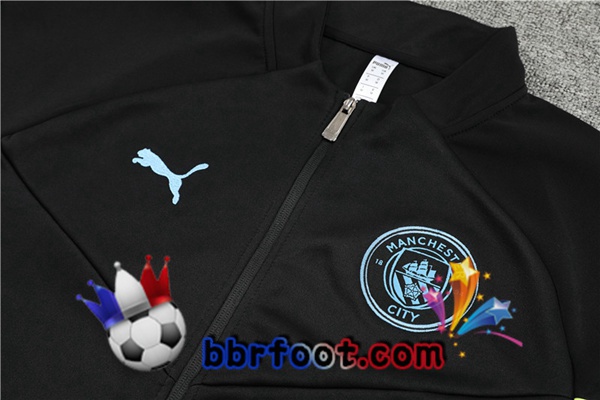Veste Survetement Foot Manchester City Noir 2022/2023