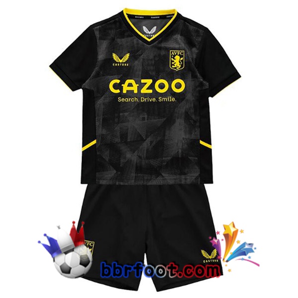 Maillot Foot Aston Villa Enfant Third Noir 2022/2023 Maillot Foot Aston Villa Enfant Third Noir 2022/2023