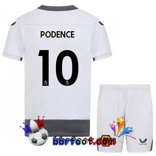 Maillot Foot Wolves (PODENCE 10) Enfant Third Blanc Gris 2022/2023
