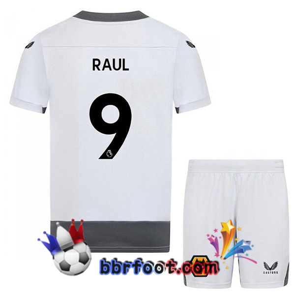 Maillot Foot Wolves (RAUL 9) Enfant Third Blanc Gris 2022/2023