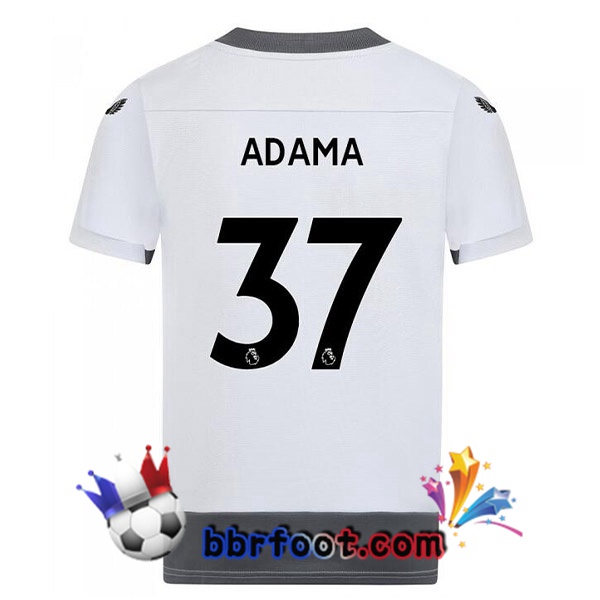 Maillot Foot Wolves (ADAMA 37) Third Blanc Gris 2022/2023
